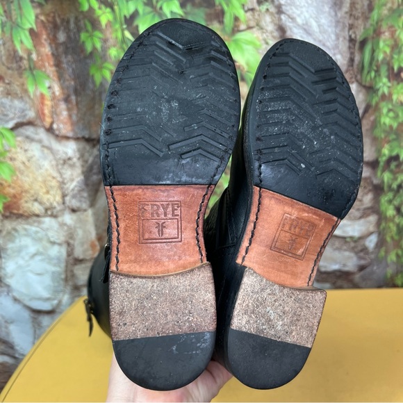 FRYE Black Leather Veronica Flex Harness Boots, 6.5B - Picture 11 of 16